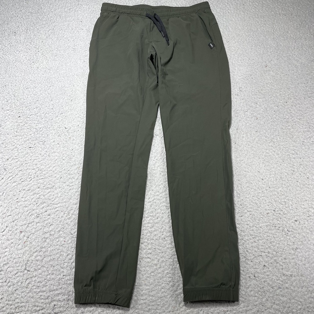 UNRL Jogger Pants Mens Medium Green‎ Woven Stretch Drawstring Cuffed Athletic